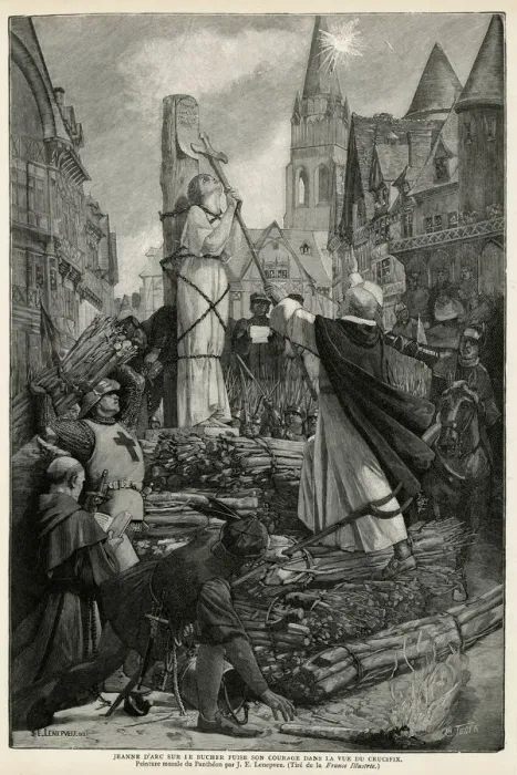 Framed Print : JOAN OF ARC AT STAKE Framed Print : JOAN OF ARC AT STAKE