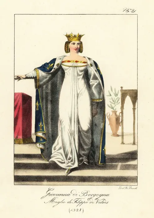 Framed Print : Joan of Burgundy, 1328 Framed Print : Joan of Burgundy, 1328