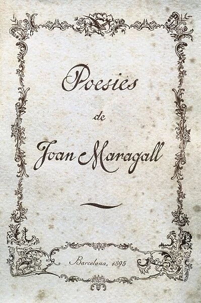 Joan Maragall (1860-1911). Catalan poet. Poesies. Cover