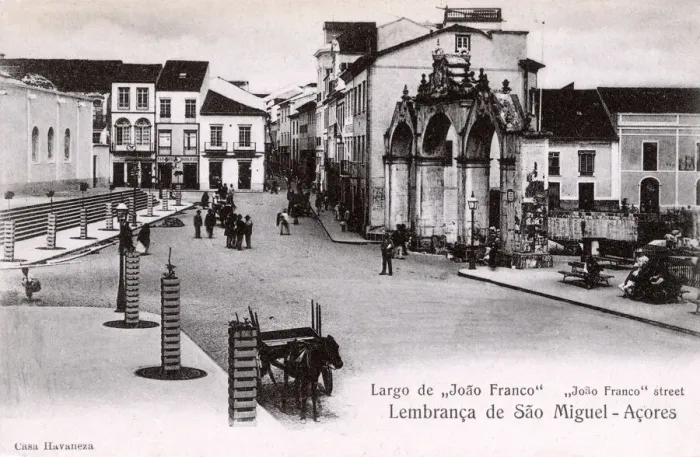 Framed Print : Joao Franco Street, Ponta Delgada, Sao Miguel Island, Azores Framed Print : Joao Franco Street, Ponta Delgada, Sao Miguel Island, Azores