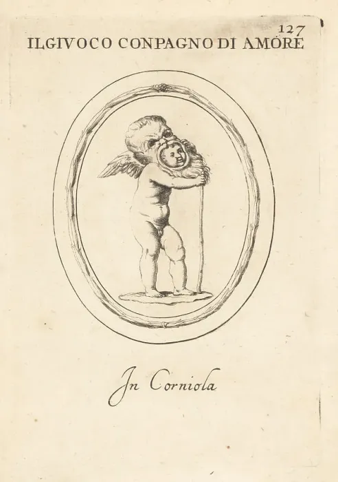 Framed Print : Jocus, masked companion of Cupid or Amor Framed Print : Jocus, masked companion of Cupid or Amor
