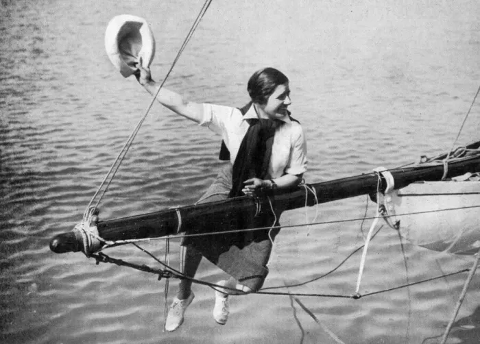 Framed Print : Joe Carstairs on her yacht Sonia, 1925 Framed Print : Joe Carstairs on her yacht Sonia, 1925