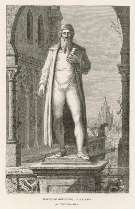 Framed Print : Johann Gutenberg / Statue Framed Print : Johann Gutenberg / Statue