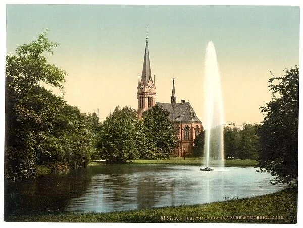 Johanna Park and Lutheran church, Leipsig (i. e. Leipzig), S