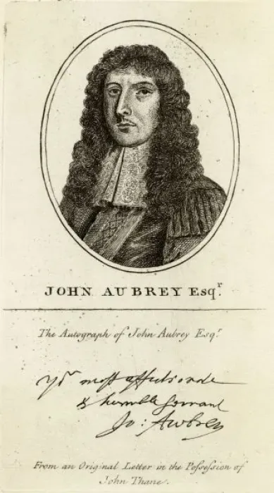Framed Print : John Aubrey / Anon Oval Framed Print : John Aubrey / Anon Oval