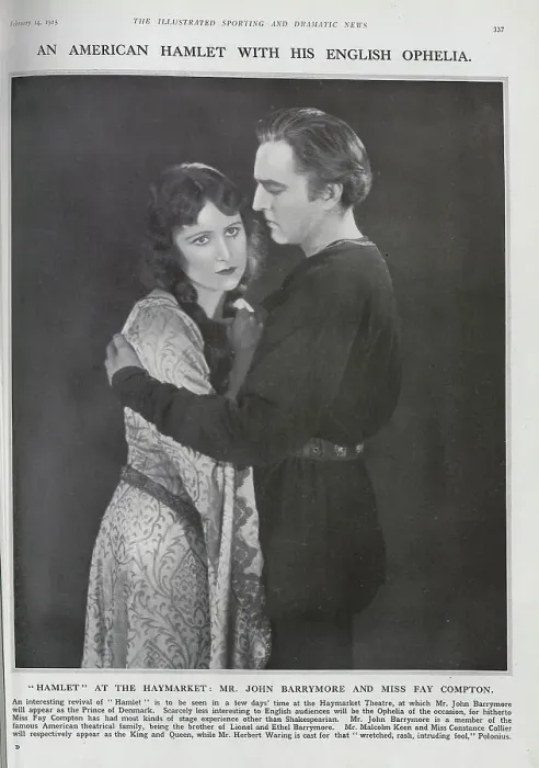 Framed Print : John Barrymore and Fay Compton Framed Print : John Barrymore and Fay Compton