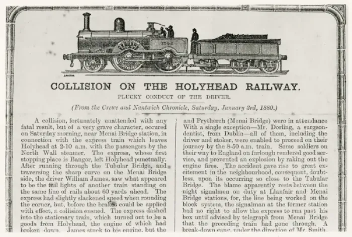 Framed Print : John Bright- collision on the Holyhead Railway Framed Print : John Bright- collision on the Holyhead Railway