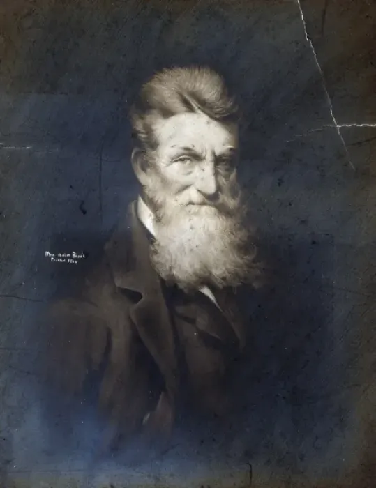 Framed Print : John Brown, head-and-shoulders portrait, facing slightly rig Framed Print : John Brown, head-and-shoulders portrait, facing slightly rig