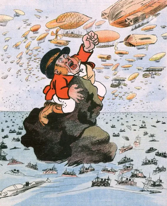 Framed Print : JOHN BULL AIRSHIP THREAT Framed Print : JOHN BULL AIRSHIP THREAT