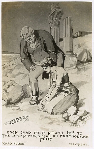 John Bull coming to the aid of Victims of Messina Earthquake