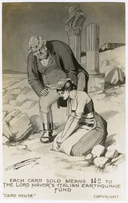 Framed Print : John Bull coming to the aid of Victims of Messina Earthquake Framed Print : John Bull coming to the aid of Victims of Messina Earthquake