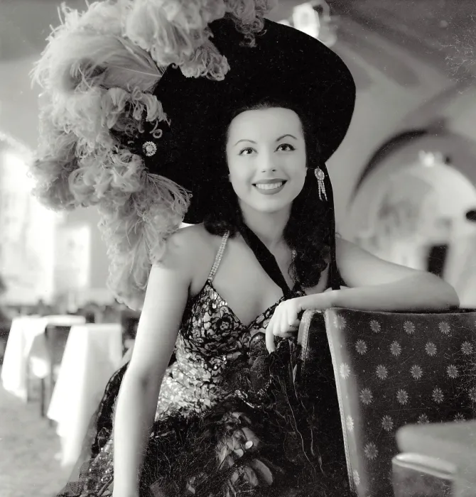 Framed Print : John covered multiple cabaret acts in London and Paris. Image shows a featured dancer who was photographed backstage. Date: mid 1950s Framed Print : John covered multiple cabaret acts in London and Paris. Image shows a featured dancer who was photographed backstage. Date: mid 1950s