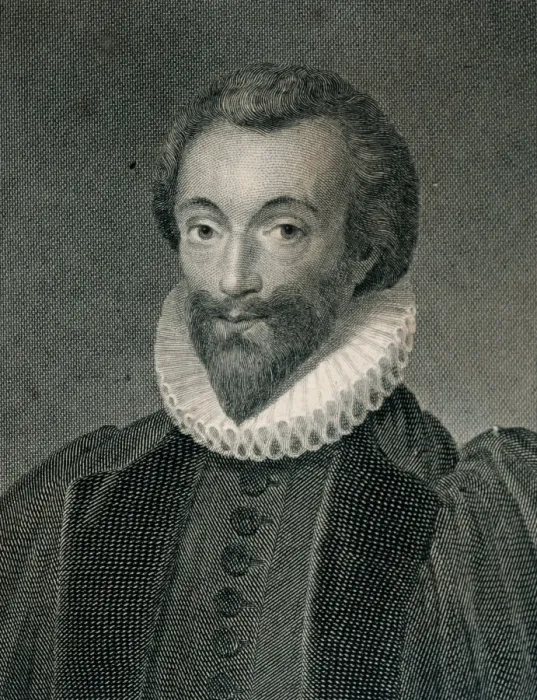 Framed Print : John Donne (1572- 1631) English poet and cleric in the Churc
