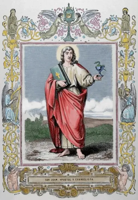 Framed Print : John the Evangelist. One of the Twelve Apostles of Jesus. En Framed Print : John the Evangelist. One of the Twelve Apostles of Jesus. En