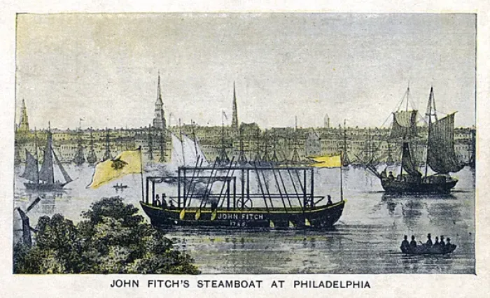 Framed Print : John Fitchs Steamboat, Philadelphia, PA, USA Framed Print : John Fitchs Steamboat, Philadelphia, PA, USA