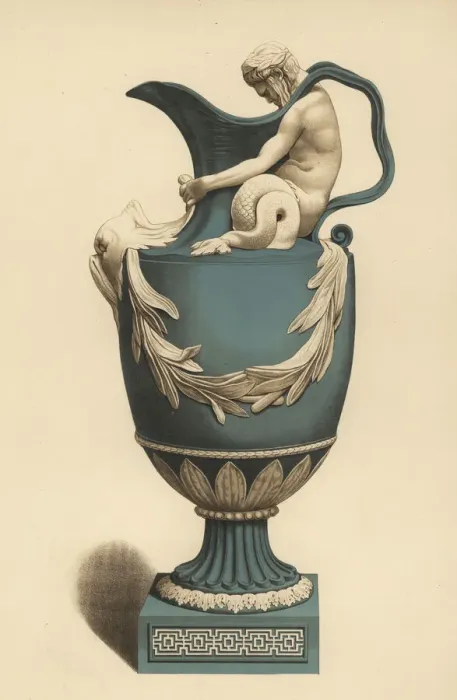 Framed Print : John Flaxmans water vase decorated with a Framed Print : John Flaxmans water vase decorated with a