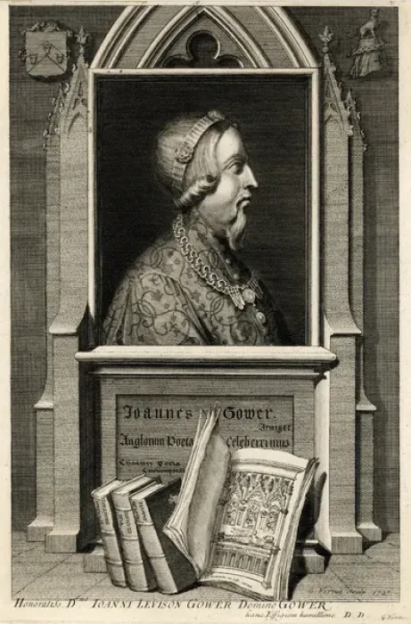 Framed Print : John Gower, English poet Framed Print : John Gower, English poet