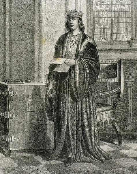 John II of Castile (1405-1454). Engraving