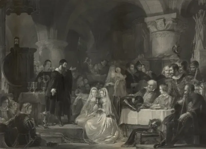 Framed Print : John Knox administering the first Protestant sacrament Framed Print : John Knox administering the first Protestant sacrament