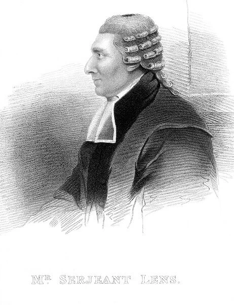JOHN LENS Lawyer, serjeant-at-law and commissioner of assize. Date: 1756 - 1825