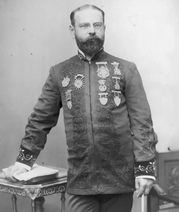 Framed Print : John Philip Sousa, three-quarter length portrait, standing Framed Print : John Philip Sousa, three-quarter length portrait, standing