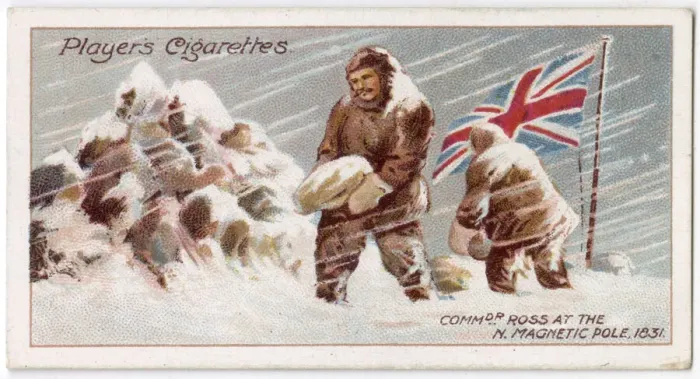 Framed Print : John Rosss arctic expedition: Ross planting the British Standard on the true Framed Print : John Rosss arctic expedition: Ross planting the British Standard on the true