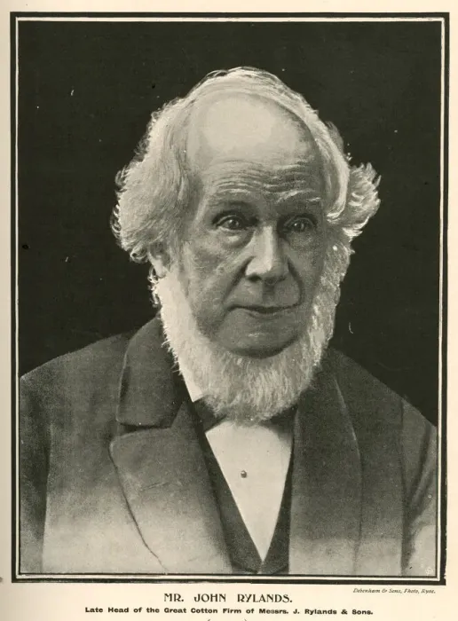 Framed Print : John Rylands, head of cotton firm J Rylands & Sons Framed Print : John Rylands, head of cotton firm J Rylands & Sons