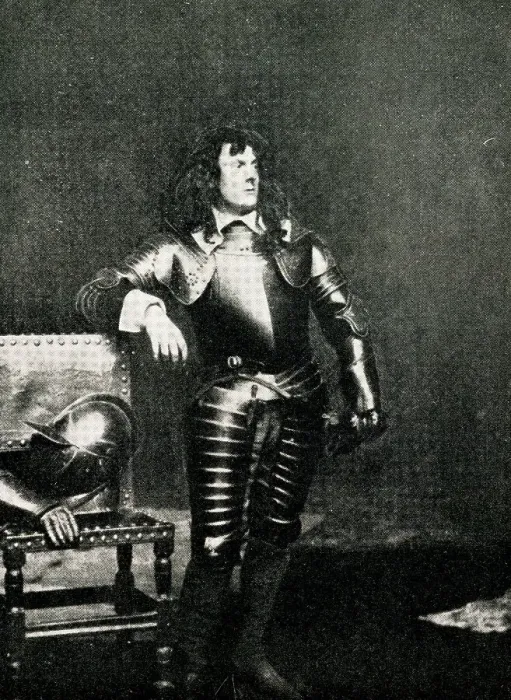 Framed Print : John Seymour Lucas, artist, in suit of armour Framed Print : John Seymour Lucas, artist, in suit of armour