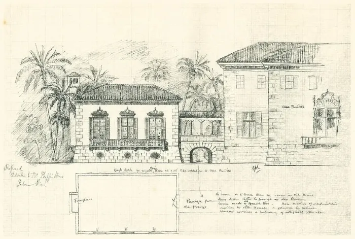 Framed Print : John Shaffer Phipps House, Proposed Addition Framed Print : John Shaffer Phipps House, Proposed Addition