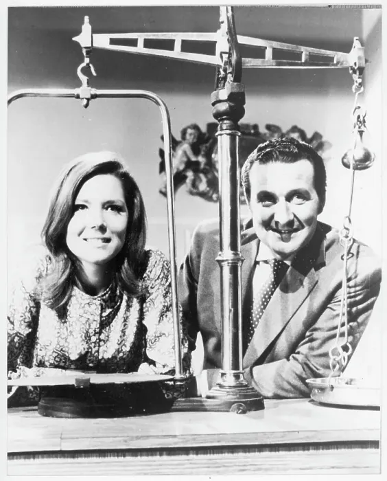 Framed Print : John Steed and Emma Peel from The Avengers Framed Print : John Steed and Emma Peel from The Avengers