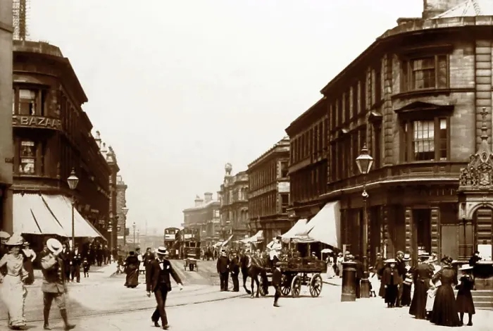 Framed Print : John Thomas Street, Huddersfield, early 1900s