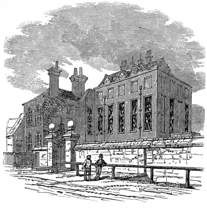 Framed Print : John Tradescants House, South Lambeth, 1846 Framed Print : John Tradescants House, South Lambeth, 1846