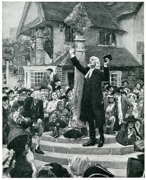 John Wesley, Methodist preacher, in action