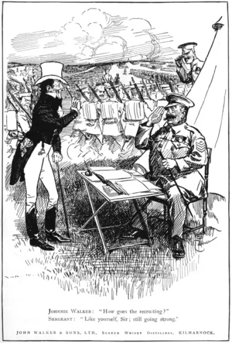 Framed Print : Johnnie Walker advertisement, WW1 Framed Print : Johnnie Walker advertisement, WW1