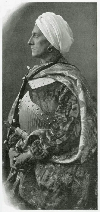 Framed Print : Johnston Forbes-Robertson (1853 - 1937), English actor and theatre manager. Photograph taken when he was Othello at Lyric Theatre, London. Date: 1901 Framed Print : Johnston Forbes-Robertson (1853 - 1937), English actor and theatre manager. Photograph taken when he was Othello at Lyric Theatre, London. Date: 1901