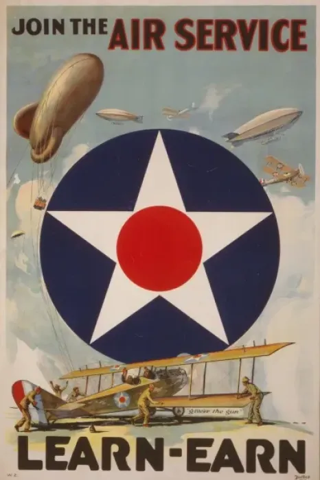 Framed Print : Join the Air Service - Learn-Earn Framed Print : Join the Air Service - Learn-Earn