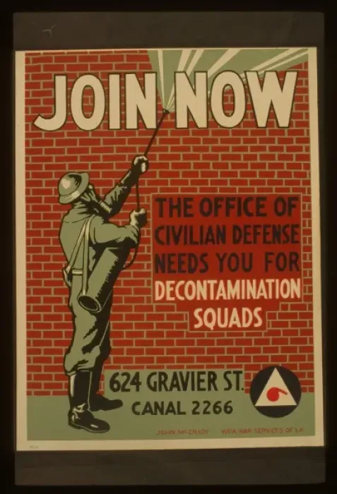 Framed Print : Join now The office of civilian defense needs you for decont Framed Print : Join now The office of civilian defense needs you for decont