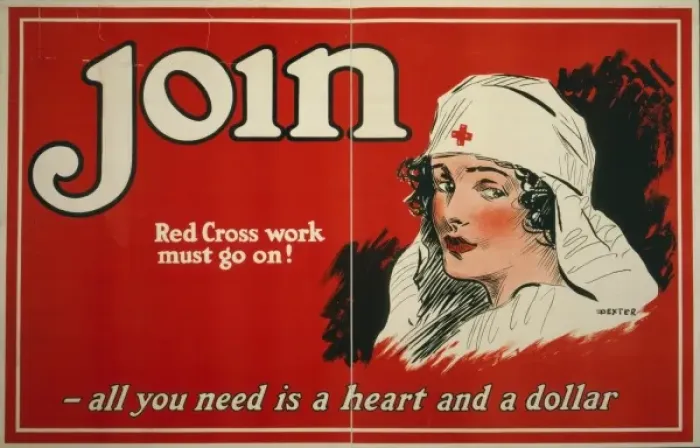 Framed Print : Join - Red Cross work must go on! All you need is a heart an Framed Print : Join - Red Cross work must go on! All you need is a heart an