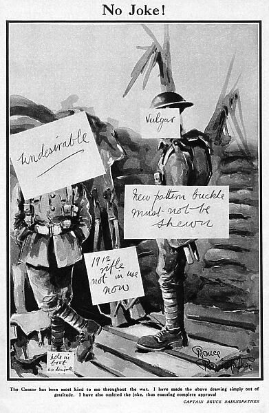 No Joke! by Captain Bruce Bairnsfather post- WW1 cartoon