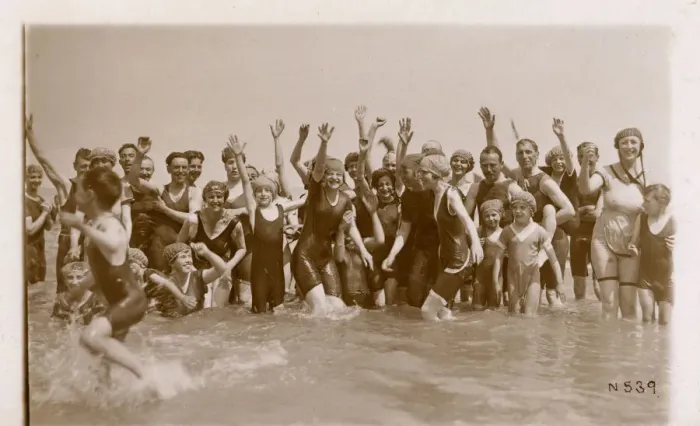 Framed Print : Jolly crowd in the sea Framed Print : Jolly crowd in the sea