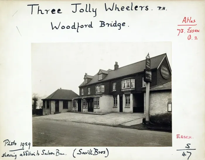 Framed Print : Three Jolly Wheelers PH, Woodford Bridge, Greater London Framed Print : Three Jolly Wheelers PH, Woodford Bridge, Greater London