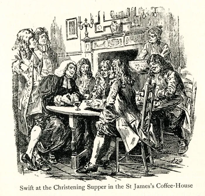 Framed Print : Jonathan Swift at Christening Supper, London Framed Print : Jonathan Swift at Christening Supper, London