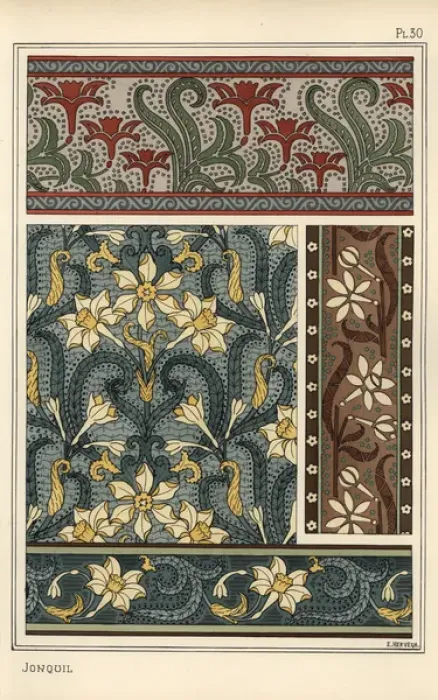 Framed Print : Jonquil, Narcissus jonquilla, as design motif Framed Print : Jonquil, Narcissus jonquilla, as design motif