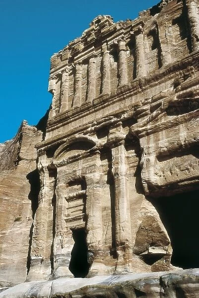 JORDAN. MaN. Petra. Palace Tomb or Three Storey