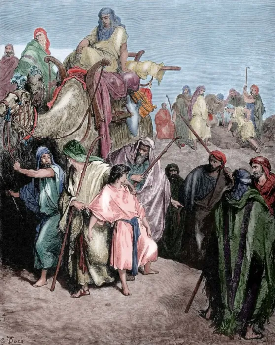 Framed Print : Josep Sold by his Brethren. Genesis 37: 38. Dore Bible Illust Framed Print : Josep Sold by his Brethren. Genesis 37: 38. Dore Bible Illust