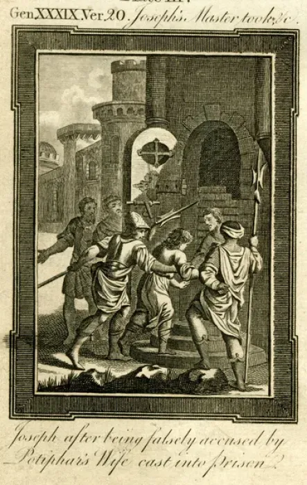 Framed Print : Joseph cast into prison Framed Print : Joseph cast into prison