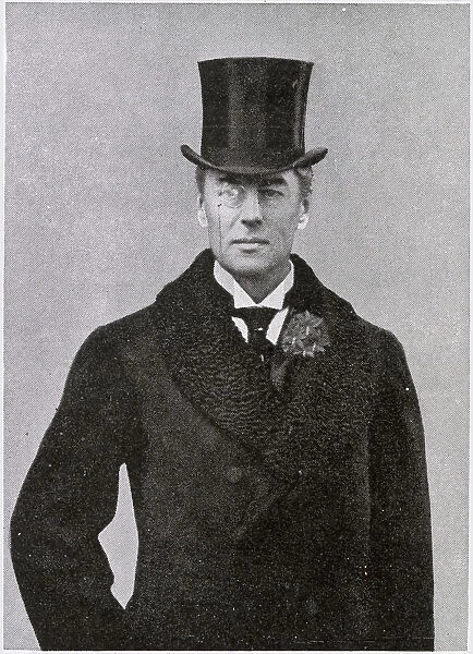 Joseph Chamberlain (1836 - 1914), British statesman who was first a radical Liberal. Photograph taken during a trip at Newcastle. Date: 1903