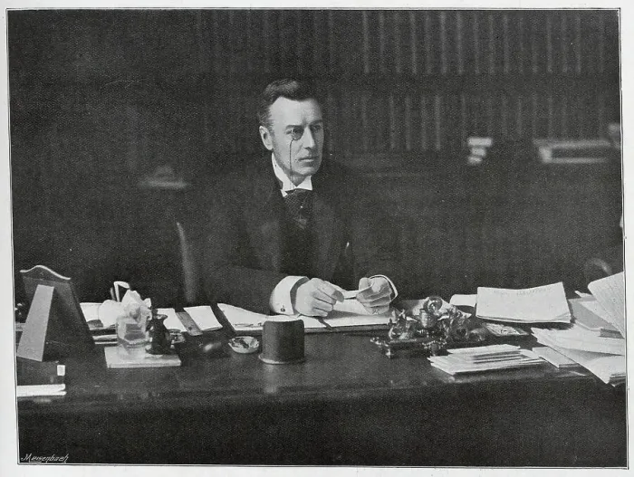Framed Print : Joseph Chamberlain in Study