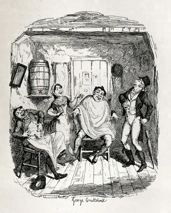 Framed Print : Joseph Grimaldi, actor and clown, at the barber's shop Framed Print : Joseph Grimaldi, actor and clown, at the barber's shop
