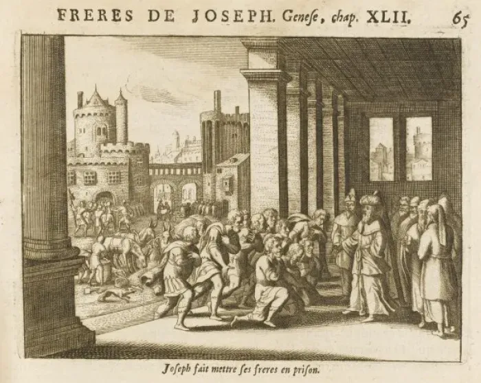 Framed Print : Joseph Imprisons Bros